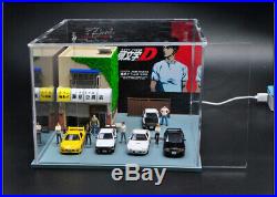 1/64 Initial D Tofu Shop With LED Light Toyota AE86 Scene Model Car Kit W Case