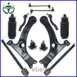 12 Pc Suspension Kit fit Toyota Corolla 03-08 Lower Control Arms, Tie Rod Ends