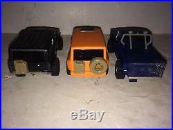3 Vintage 80's Tamiya 4x4 Truck Models, Ford Ranger, Toyota Hi-Lux, Nissan Safari