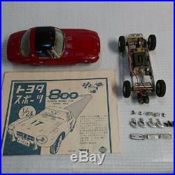 60s Kogure 1/24 Toyota S800 Slot Racing Car With Blueprint Retro Used FS from JP