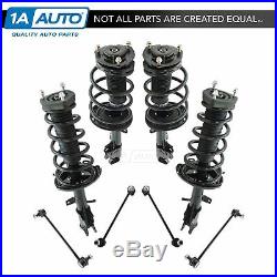 8 Piece Suspension Kit Complete Strut & Spring Assemblies with Sway Bar End Links