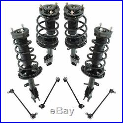 8 Piece Suspension Kit Complete Strut & Spring Assemblies with Sway Bar End Links