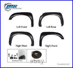 Black Paintable OE Style Fender Flares Toyota Tundra 07-13 Fits with Factory Flaps