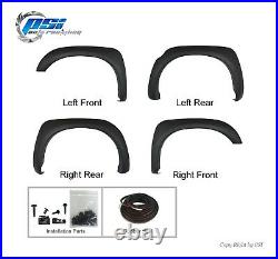 Black Textured OE Style Fender Flares Toyota Tundra 07-13 Fits with Factory Flaps