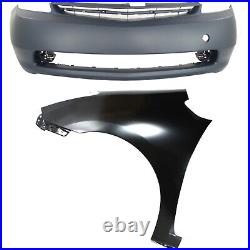 Bumper Cover Kit For 2004-2006 Toyota Prius Front Base Model 2pc