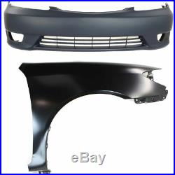 Bumper Cover Kit For 2005-2006 Camry Front For USA Built Models with Fender