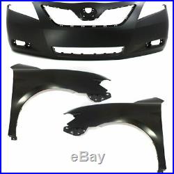 Bumper Cover Kit For 2007-2009 Toyota Camry Front Fits Models Made In USA 3pc