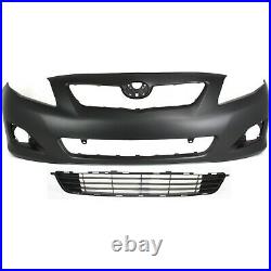 Bumper Cover Kit For 2009-10 Toyota Corolla Front CAPA Certified 2 Pieces