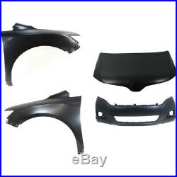 Bumper Cover Kit For 2009-16 Venza Front With Fog Light Holes Provision 4pc