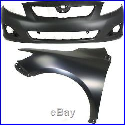 Bumper Cover Kit For 2009-2010 Corolla Front CAPA Certified 2pc