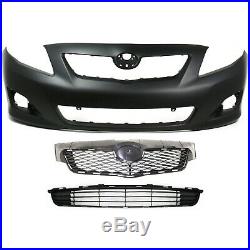 Bumper Cover Kit For 2009-2010 Toyota Corolla Front Primed