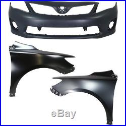 Bumper Cover Kit For 2011-2013 Toyota Corolla Front For Models Made In Japan 3pc