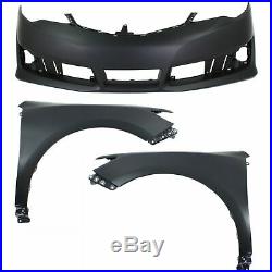 Bumper Cover Kit For 2012-2014 Toyota Camry 3pc