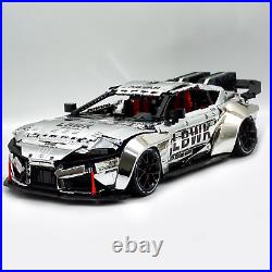 CADA Technic Toyota GR Supra, Custom Race Car Model Building Kit, 18, Silver