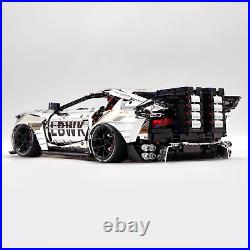 CADA Technic Toyota GR Supra, Custom Race Car Model Building Kit, 18, Silver