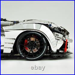 CADA Technic Toyota GR Supra, Custom Race Car Model Building Kit, 18, Silver