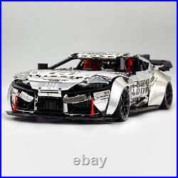 CADA Technic Toyota GR Supra, Custom Race Car Model Building Kit, 18, Silver