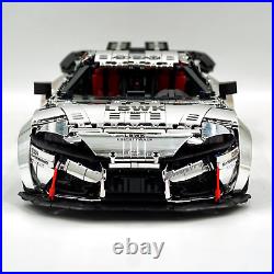 CADA Technic Toyota GR Supra, Custom Race Car Model Building Kit, 18, Silver