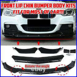 Carbon Fiber Universal Car Front Bumper Lip Chin Spoiler Splitter For Honda BMW