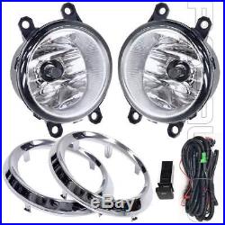 Fit 2011-2017 Toyota Sienna SE Model only Fog Light Kit with Chrome Trim & Wiring