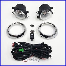Fog Light Kit with Chrome Trim & Wiring Fit 2011-2017 Toyota Sienna SE Model only