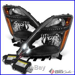 For 06-09 Prius (Halogen Models) Black Replacement Headlights + Xenon HID Kit