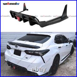 For 18-24 Camry SE XSE Yofer V2 Matte Black LED Rear Diffuser + Corner Extension