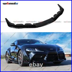 For 20-24 Toyota Gr Supra A90 Gloss Black Front Bumper Splitter Spoiler Lip 3pcs