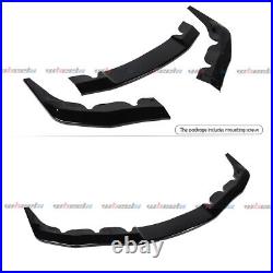 For 20-24 Toyota Gr Supra A90 Gloss Black Front Bumper Splitter Spoiler Lip 3pcs