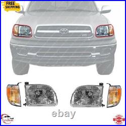 For 2000-2004 Toyota Tundra New Front Headlight and Turn Signal Light Left Right