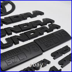 For 2007-2012 2013 TUNDRA Matte Black Badges Tailgate Overlay Kit Emblem 10 PCS