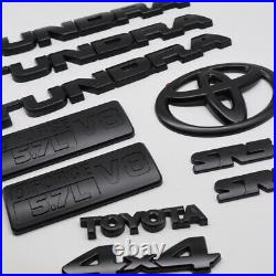 For 2007-2012 2013 TUNDRA Matte Black Badges Tailgate Overlay Kit Emblem 10 PCS