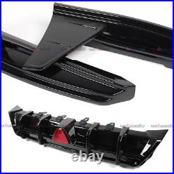 For 2018-24 Toyota Camry Ctm Gloss Black Led Rear Diffuser + Corner Aprons