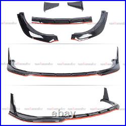 For Camry SE XSE 18-23 Red Line Front Bumper Splitter Lip+Rear Diffuser Winglet