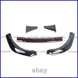 For Camry SE XSE 18-23 Red Line Front Bumper Splitter Lip+Rear Diffuser Winglet