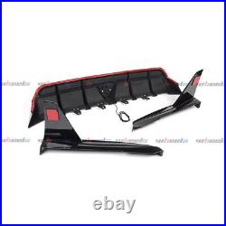 For Camry SE XSE 18-23 Red Line Front Bumper Splitter Lip+Rear Diffuser Winglet