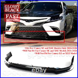 For Camry SE XSE 2018-2020 Yofer V1 Style Glossy Black Front Bumper Lip Splitter