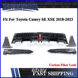 For Camry SE XSE 2018-2023 Yofer V2 Style Rear Bumper Diffuser & Corner Aprons
