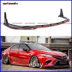 For Camry Se Xse 18-24 Yofer Front Bumper Lip Splitter Glossy Black & Red Line