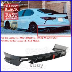 For Toyota Camry SE XSE 18-2024 Yofer V1 Gloss Black Add-On Rear Bumper Diffuser