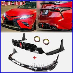 For Toyota Camry SE XSE 2018-23 Yofer V2 Style Front Bumper Lip + Rear Diffuser
