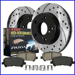 For Toyota Tacoma 4Runner FJ Cruiser 319mm Front Drilled Disc Rotors Brake Pads