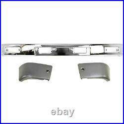 Front BUMPER Chrome + End Caps For 1984-1987 4Runner & Pickup 4WD