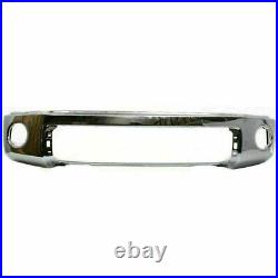 Front Bumper Chrome Steel + Upper Cover Primed For 2007-2013 Toyota Tundra
