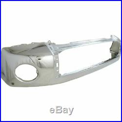 Front Bumper Chrome Steel+Upper Cover Primed+Valance For 2010-2013 Toyota Tundra