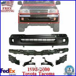 Front Bumper Primed + Brackets & Reinforcement For 1998-2000 Toyota Tacoma 4WD