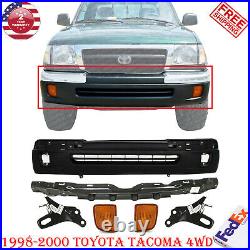 Front Bumper + Reinforcement + Brackets + Signal Lights For 1998-2000 Tacoma 4WD