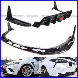 Front Bumper Splitter Lip+Rear Diffuser Winglet For Toyota Camry SE XSE 18-2024