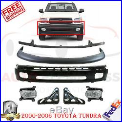 Front Bumper with Fog Lights Holes + Upper Cover + Filler For 00-06 Toyota Tundra