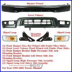 Front Primed Bumper + Valance + Lights + Bracket For 1999-2002 Toyota 4Runner